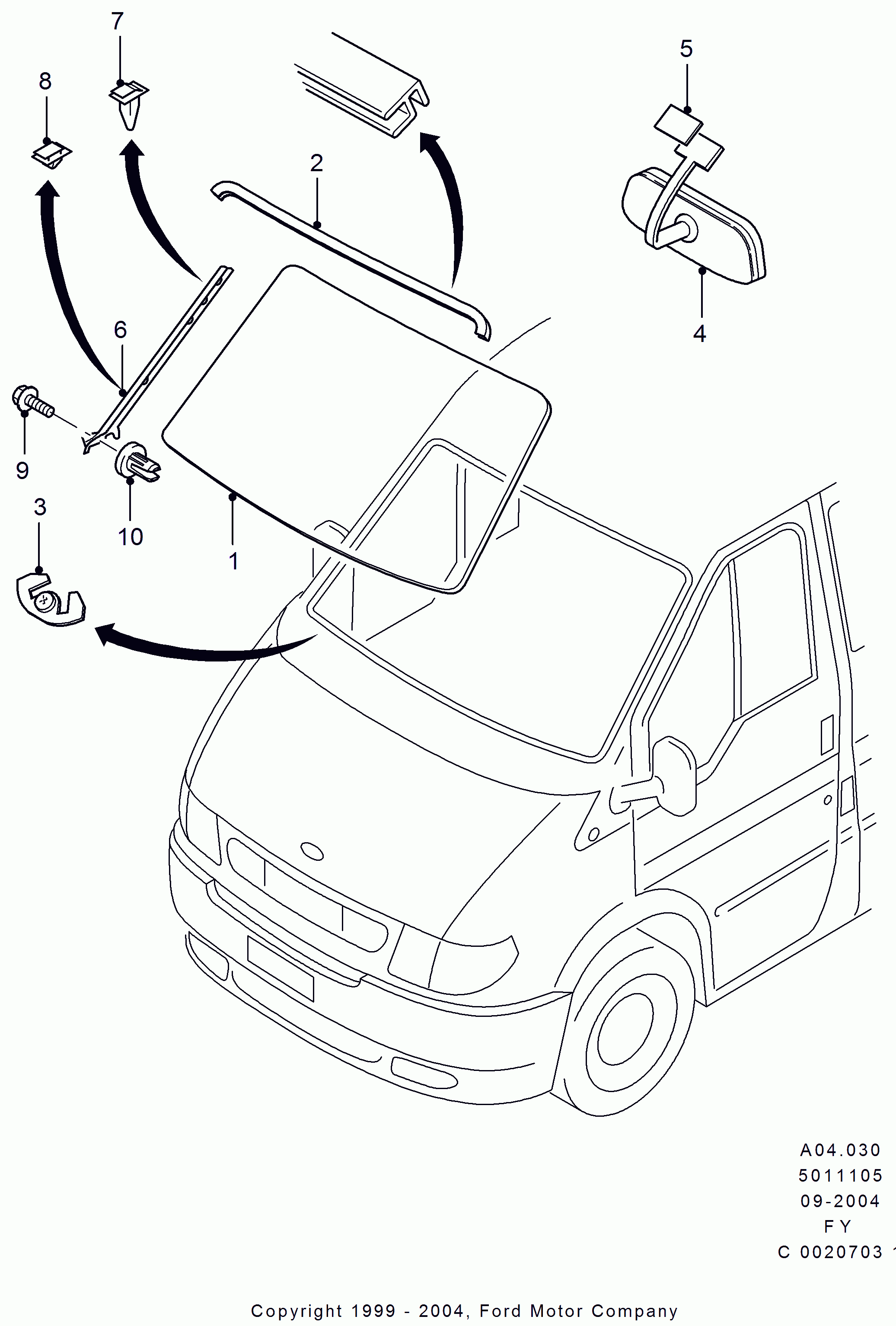 FORD 4 621 064 - Apdare / Aizsarguzlika, Vējstikls ps1.lv