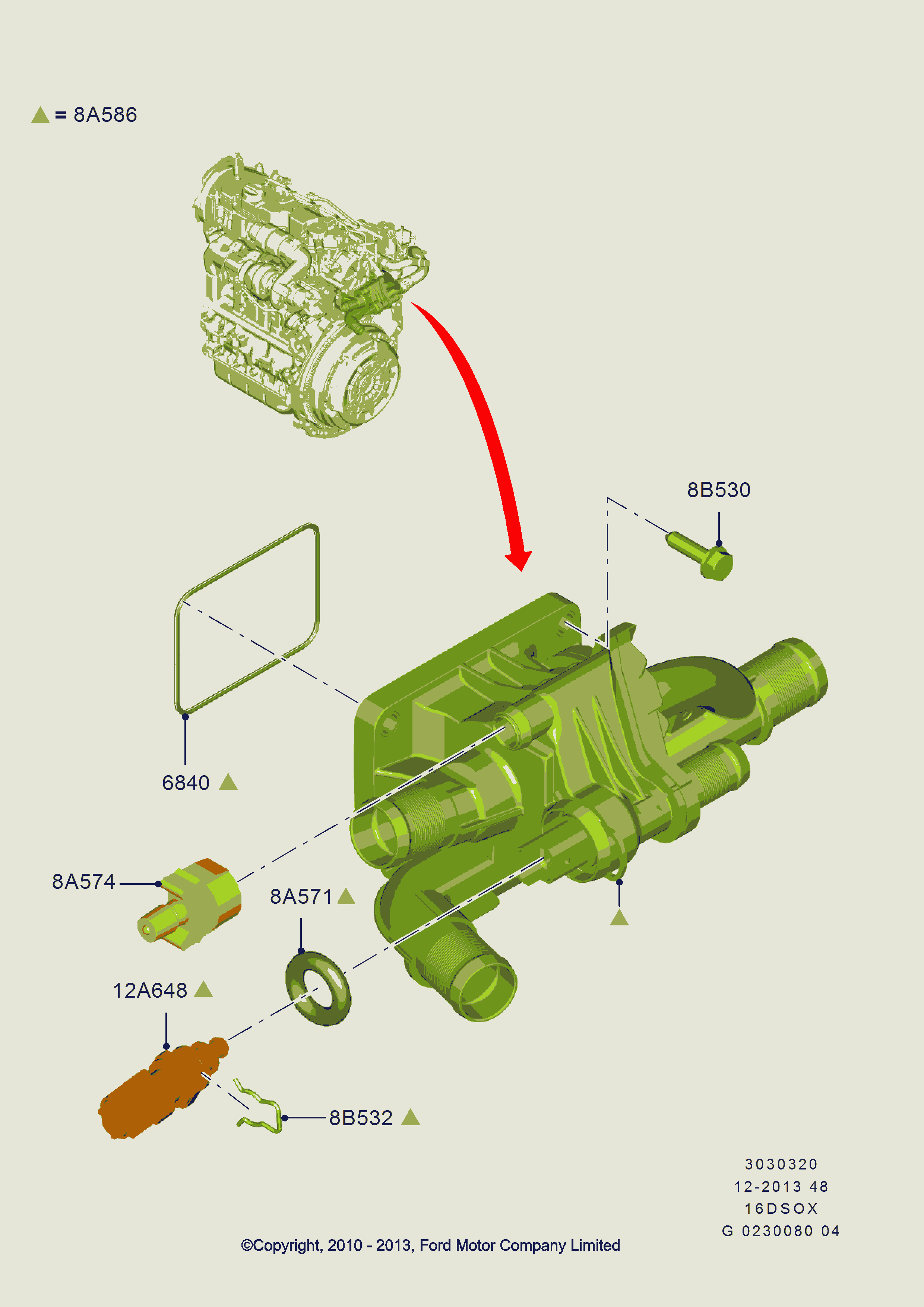 FORD 1251267 - Termostats, Dzesēšanas šķidrums ps1.lv