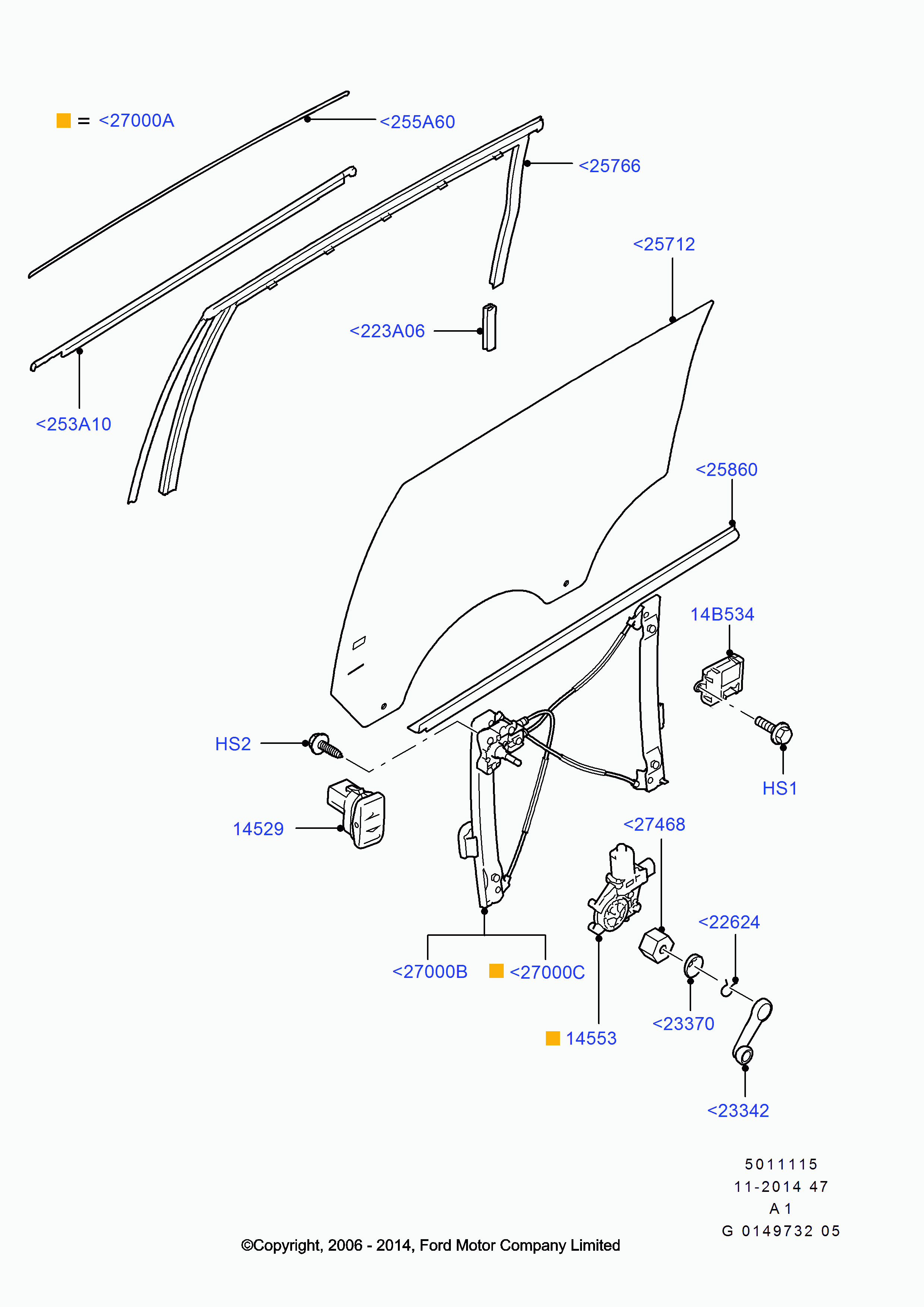 FORD 1881212 - Stikla pacelšanas mehānisms ps1.lv