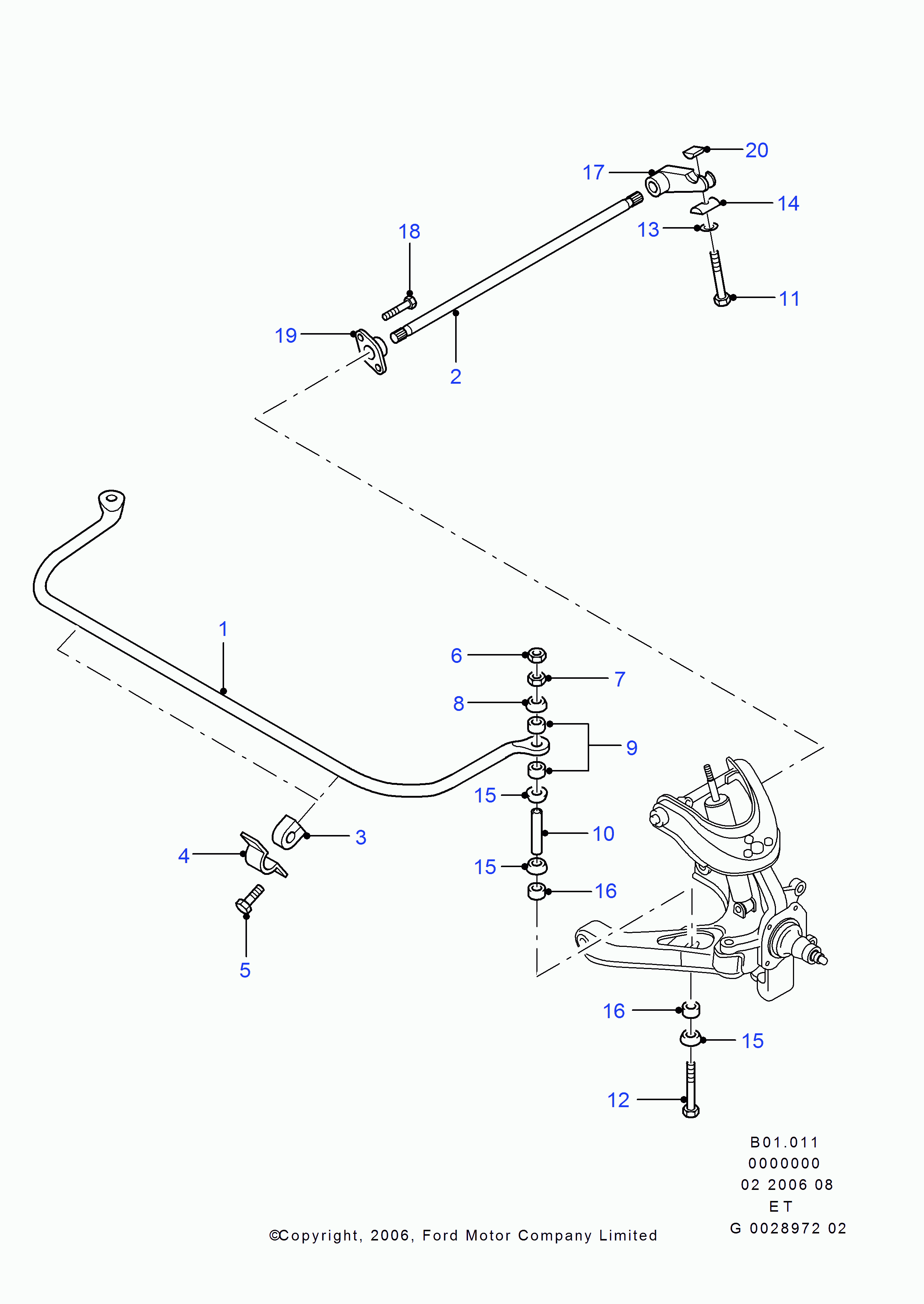 FORD 4 134 805 - Stiepnis / Atsaite, Stabilizators ps1.lv