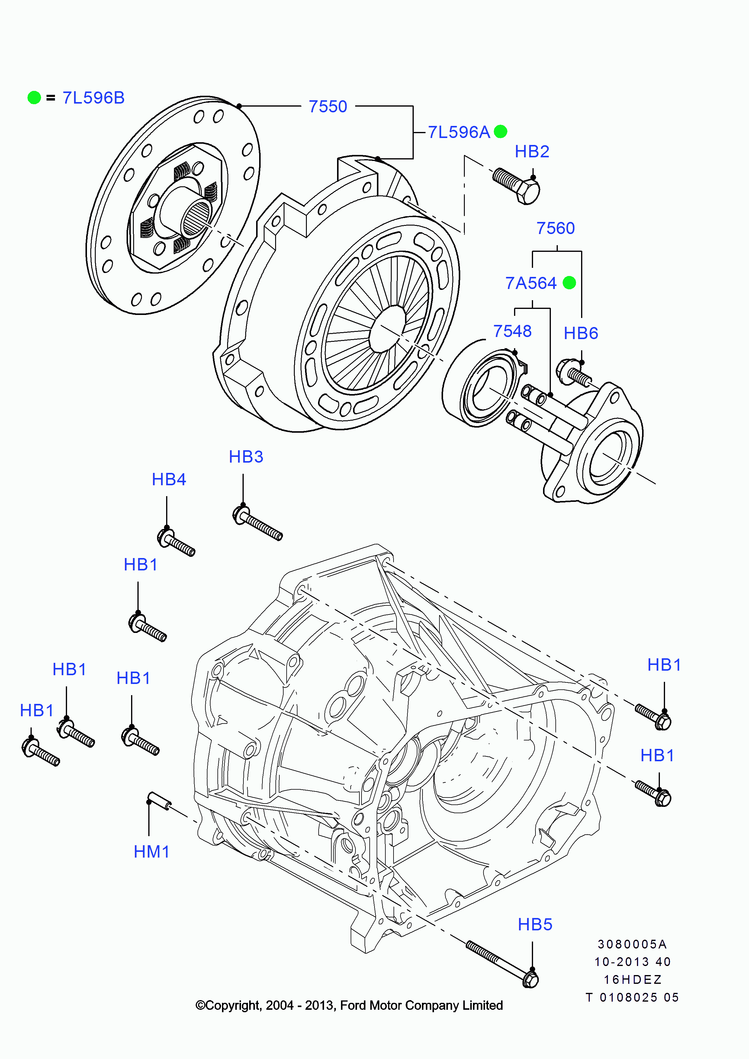 FORD 1075776 - Centrālais izslēdzējmehānisms, Sajūgs ps1.lv