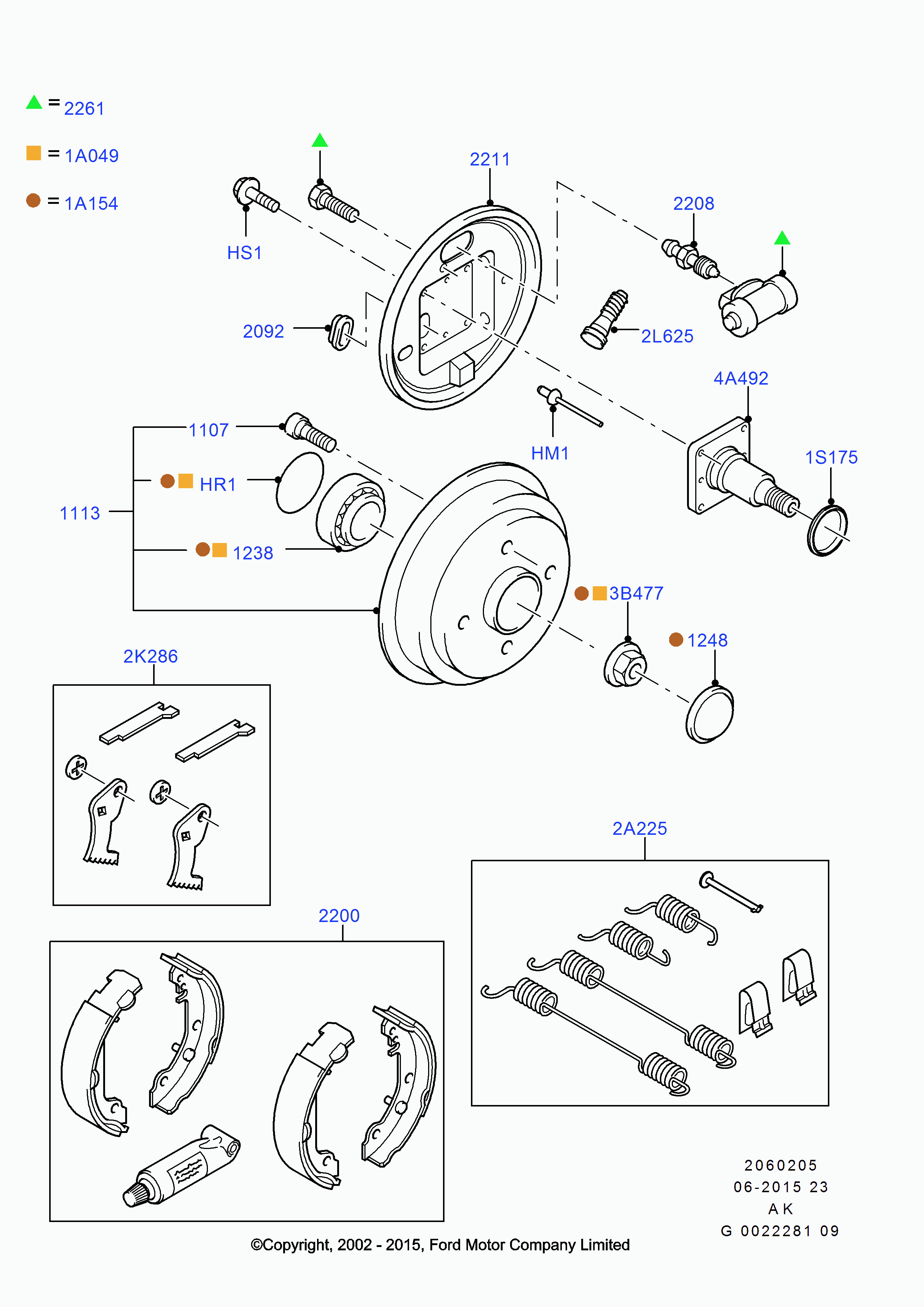 FORD 1126158 - Bremžu loku komplekts ps1.lv