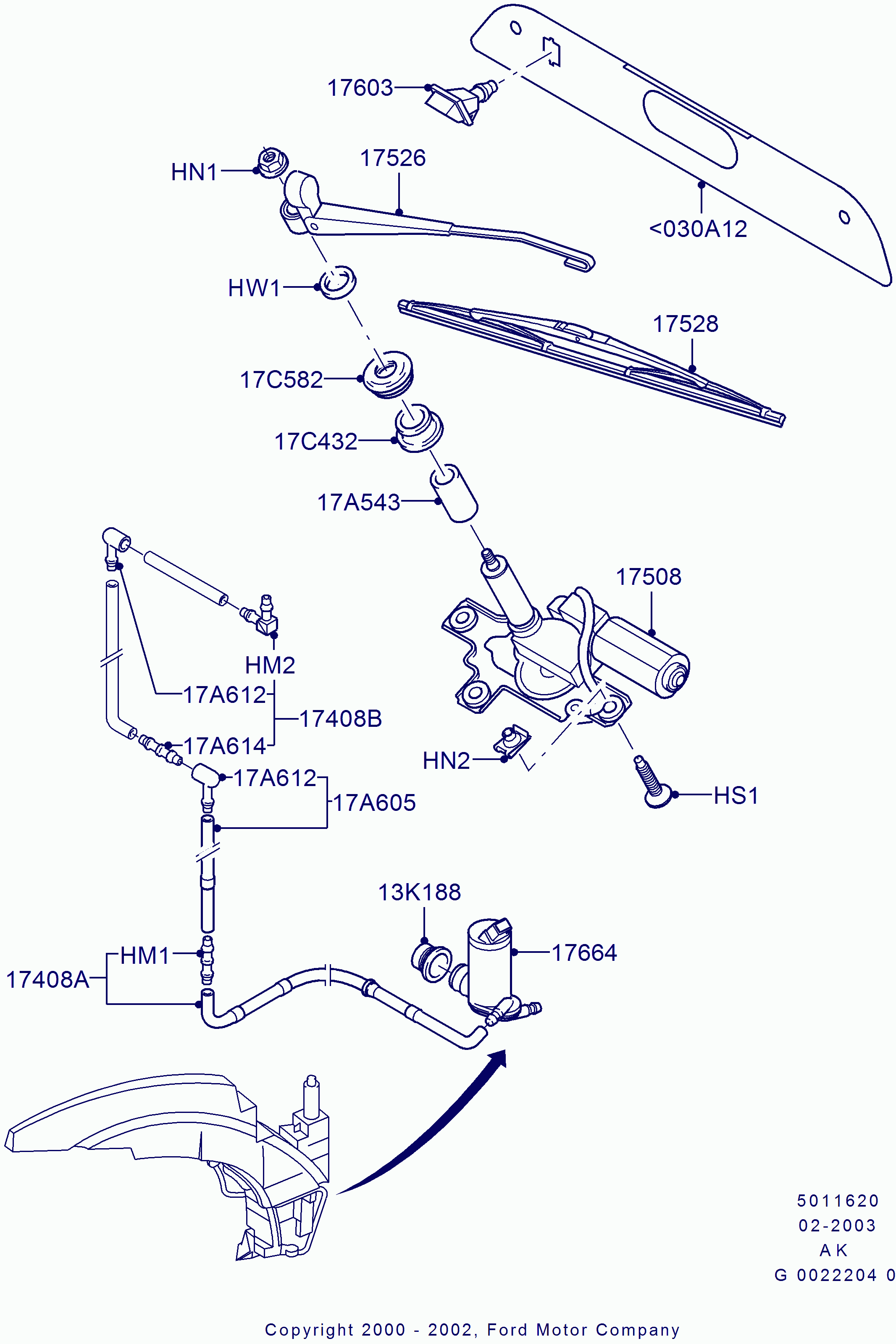 FORD 4684243 - Stikla tīrītāju sviru kompl., Stiklu tīrīšanas sistēma ps1.lv