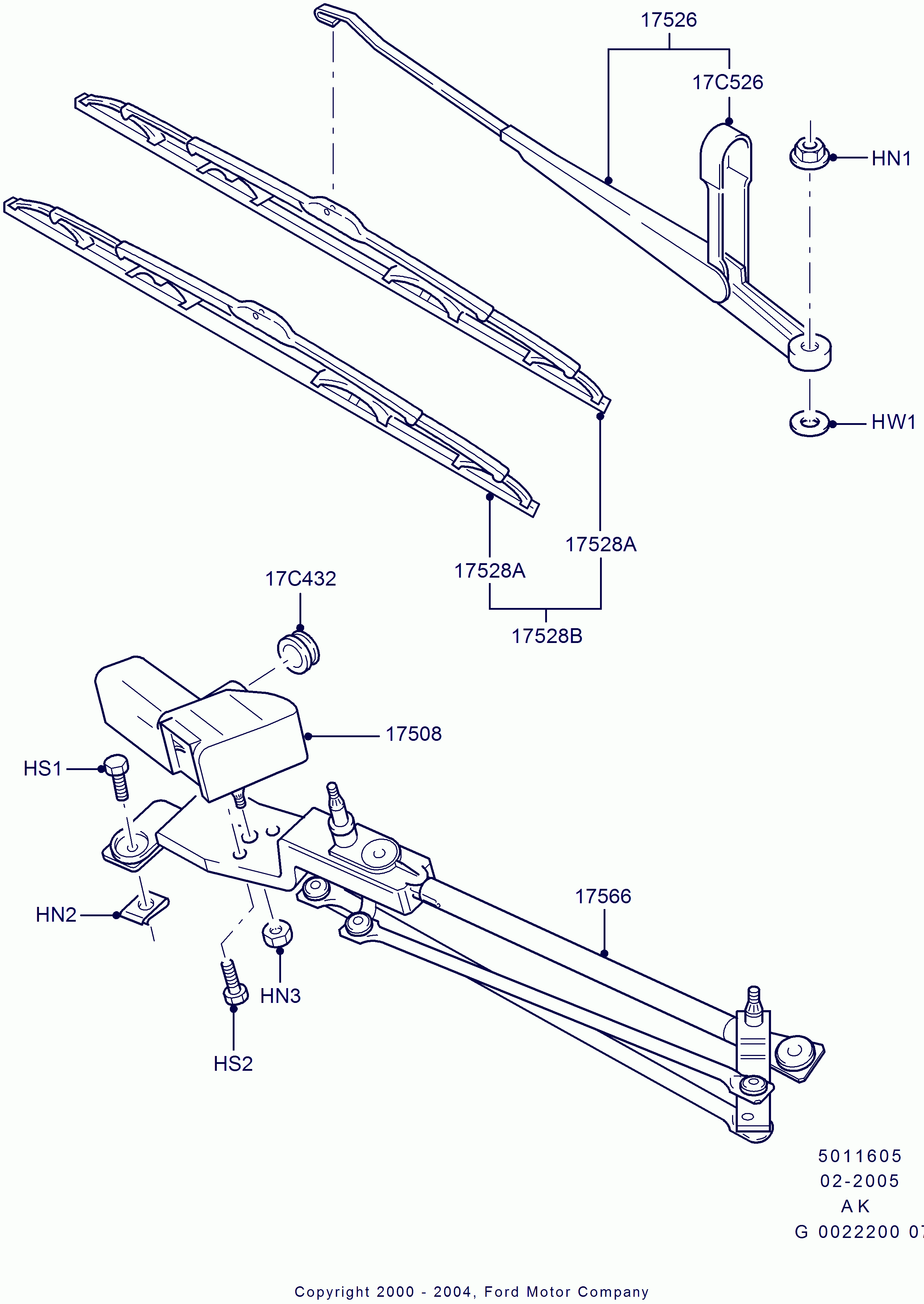 FORD 1354282 - Stikla tīrītāja slotiņa ps1.lv