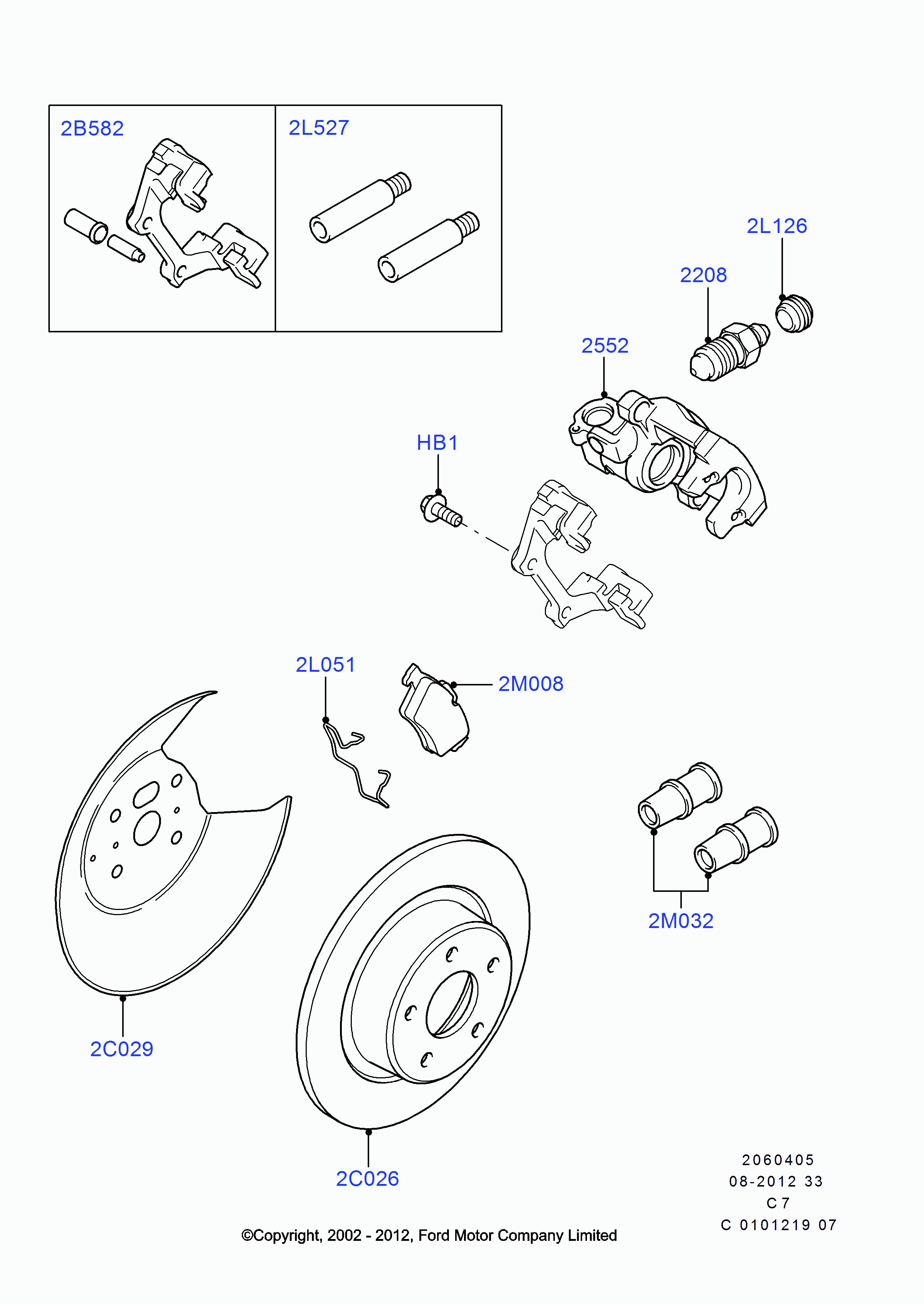 FORD 4 387 371 - Bremžu uzliku kompl., Disku bremzes ps1.lv