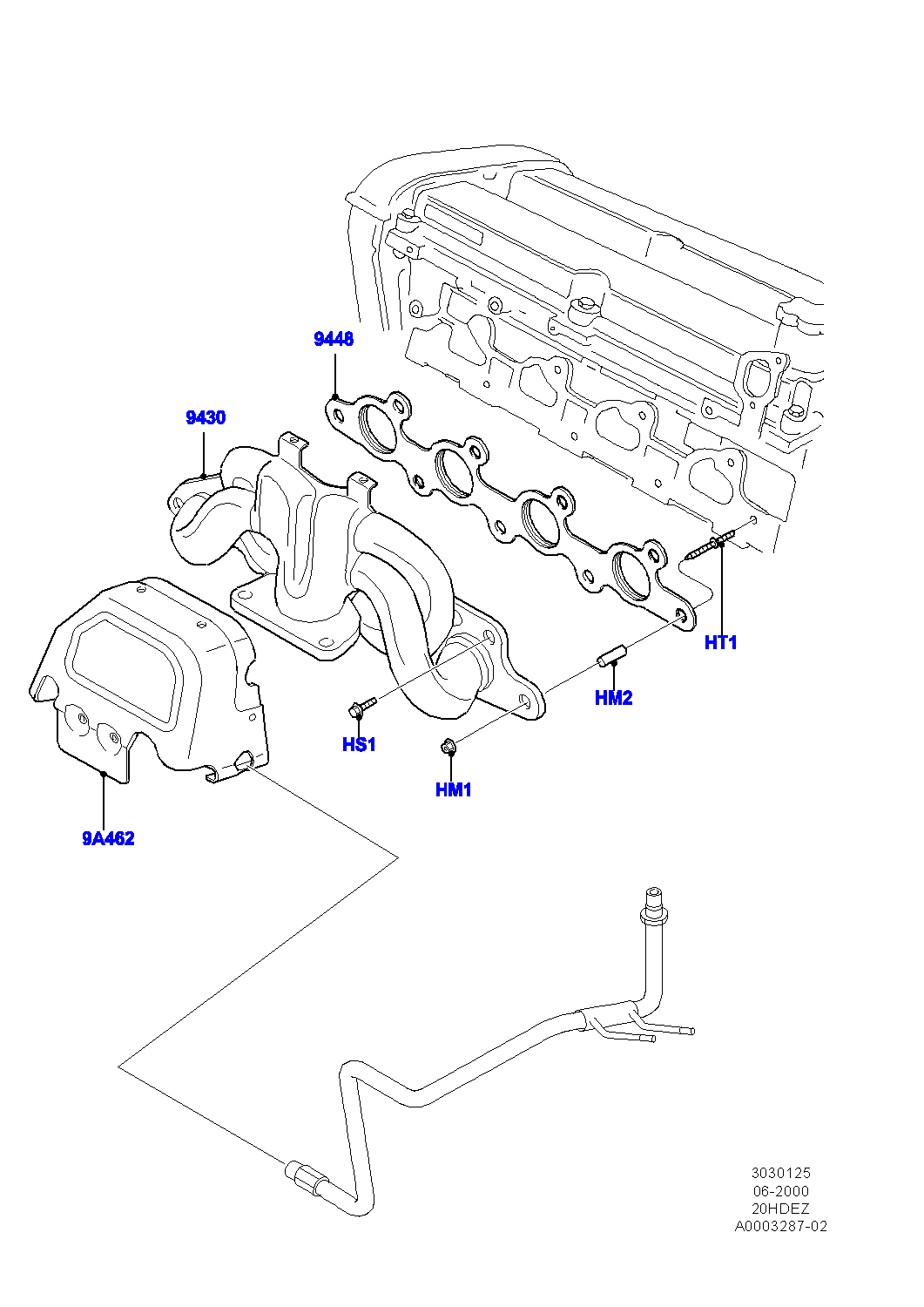 FORD 1 053 902 - Blīve, Izplūdes kolektors ps1.lv