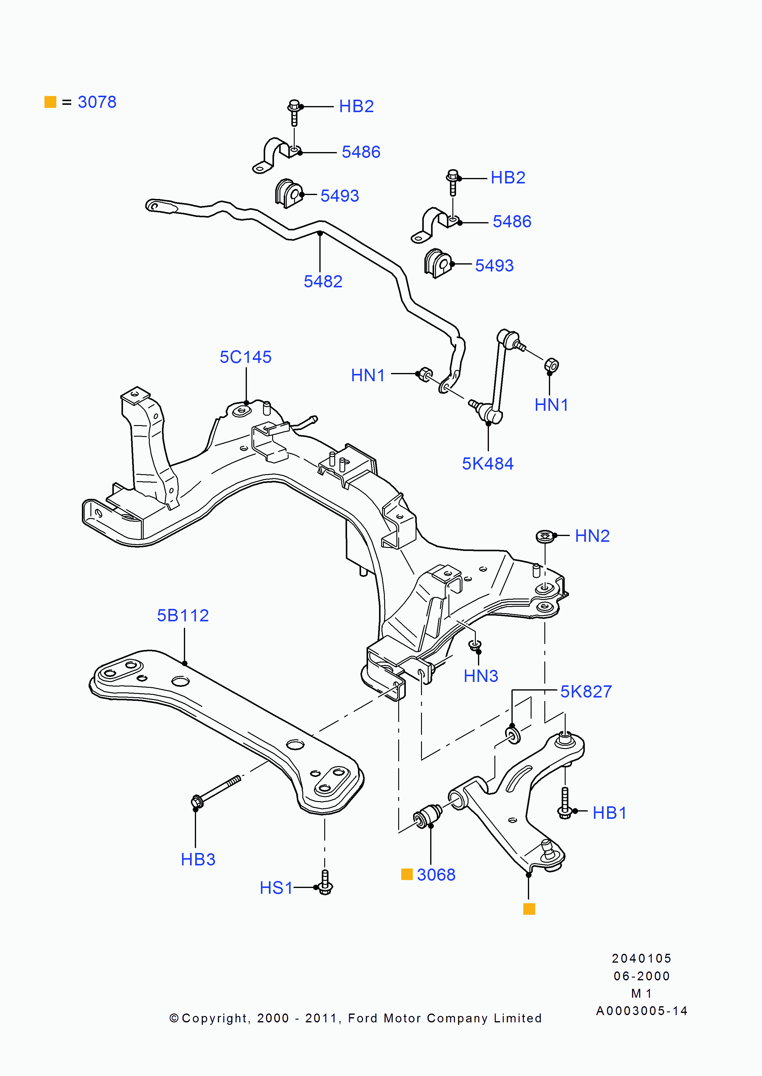 FORD 4462153 - Stiepnis / Atsaite, Stabilizators ps1.lv