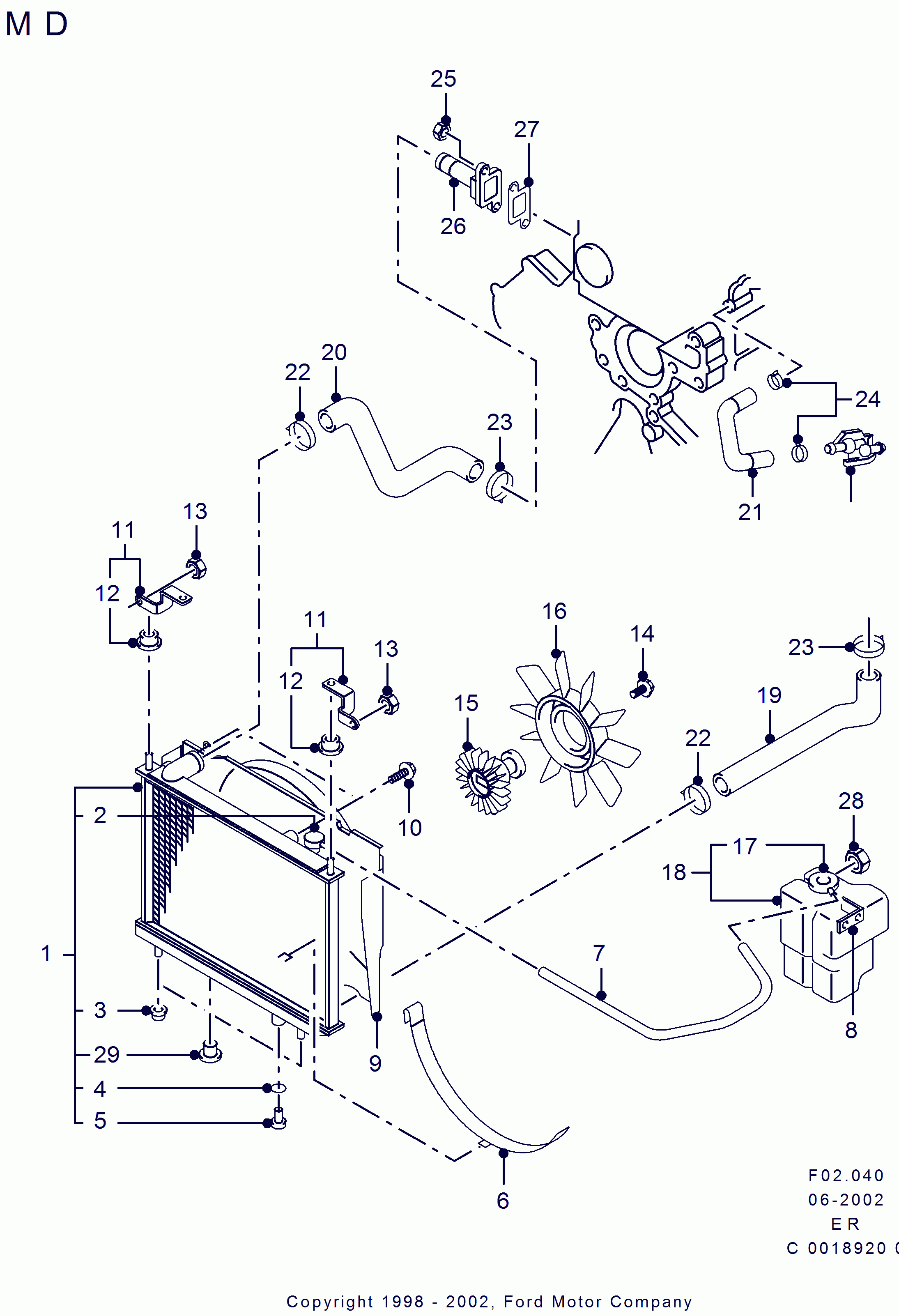 FORD USA 1378035 - Radiators, Motora dzesēšanas sistēma ps1.lv