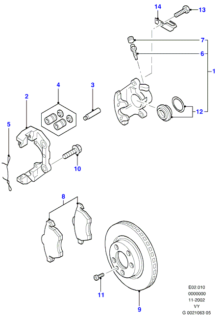 FORD 1138654 - Atspere, Bremžu suports ps1.lv