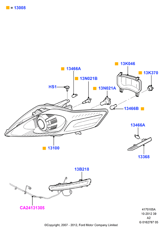 FORD 1571281 - Pagrieziena signāla lukturis ps1.lv