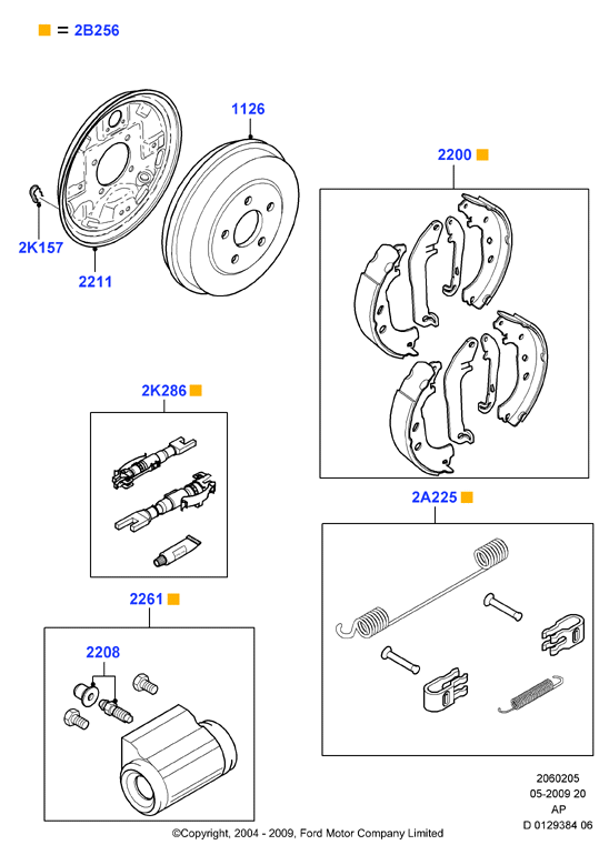 FORD 1522225 - Bremžu loku komplekts ps1.lv