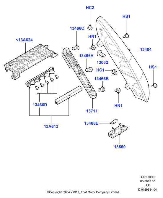 FORD 4502331 - Numurzīmes apgaismojuma lukturis ps1.lv