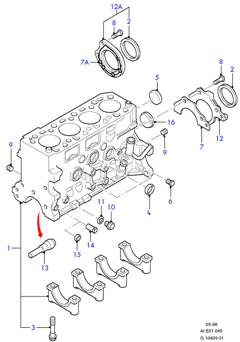 FORD 1 207 615 - Vārpstas blīvgredzens, Kloķvārpsta ps1.lv