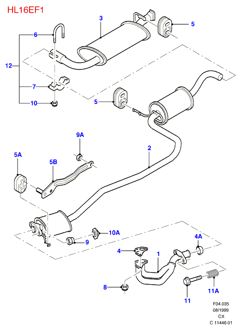 FORD 1 613 141 - Savienojošie elementi, Izplūdes gāzu sistēma ps1.lv