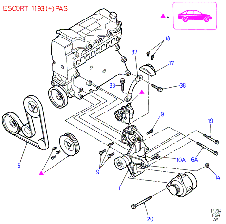 FORD 1015694 - Ķīļrievu siksna ps1.lv