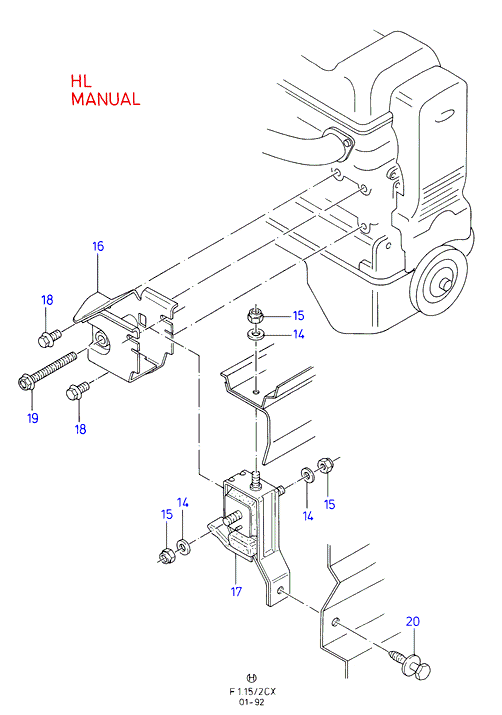 FORD 1030566 - Piekare, Pārnesumkārba ps1.lv