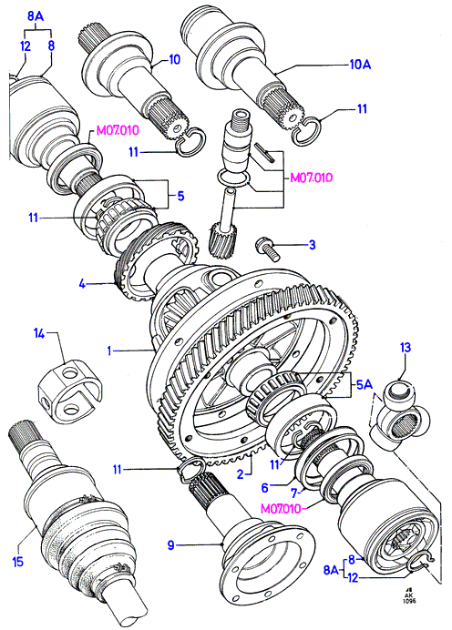 FORD 607 3690 - Šarnīru komplekts, Piedziņas vārpsta ps1.lv