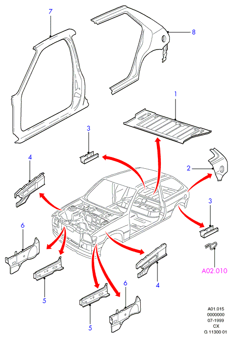 FORD 1050867 - Repair Panel, Panel - Body Side - Front, RH ps1.lv