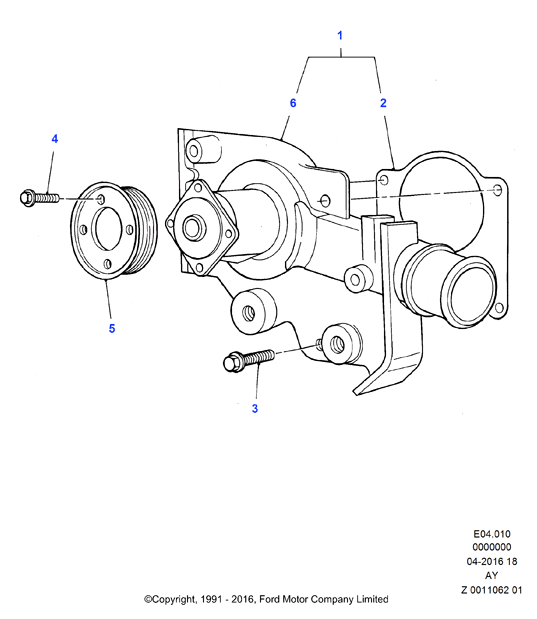 FORD 1 000 153 - Blīve, Ūdenssūknis ps1.lv