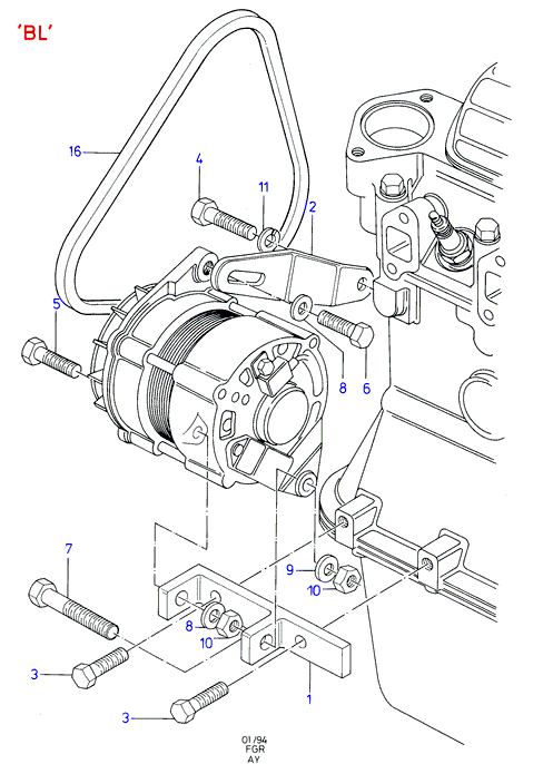 General Motors 1595500 - Bracket ps1.lv