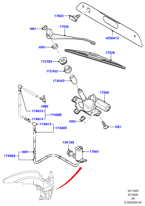 FORD 1 326 285 - Stikla tīrītāja slotiņa ps1.lv