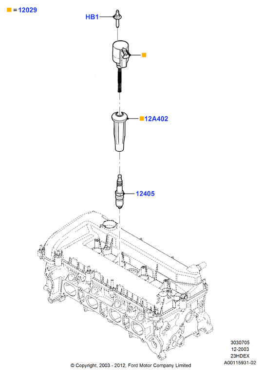 FORD 5249907 - Aizdedzes svece ps1.lv