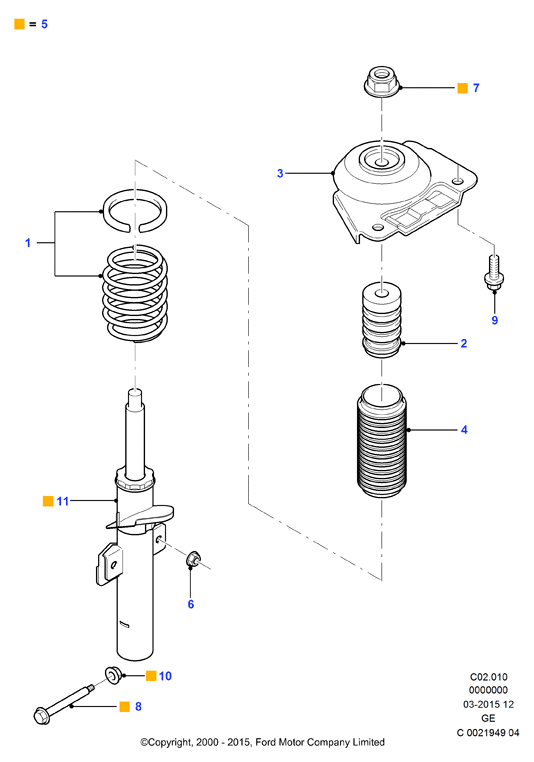 FORD 1306203 - Amortizators ps1.lv