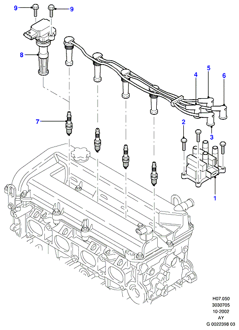 FORD 1231646 - Augstsprieguma vadu komplekts ps1.lv