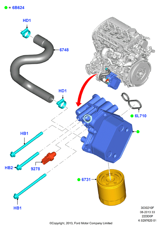 FORD 1829179 - Eļļas radiators, Motoreļļa ps1.lv