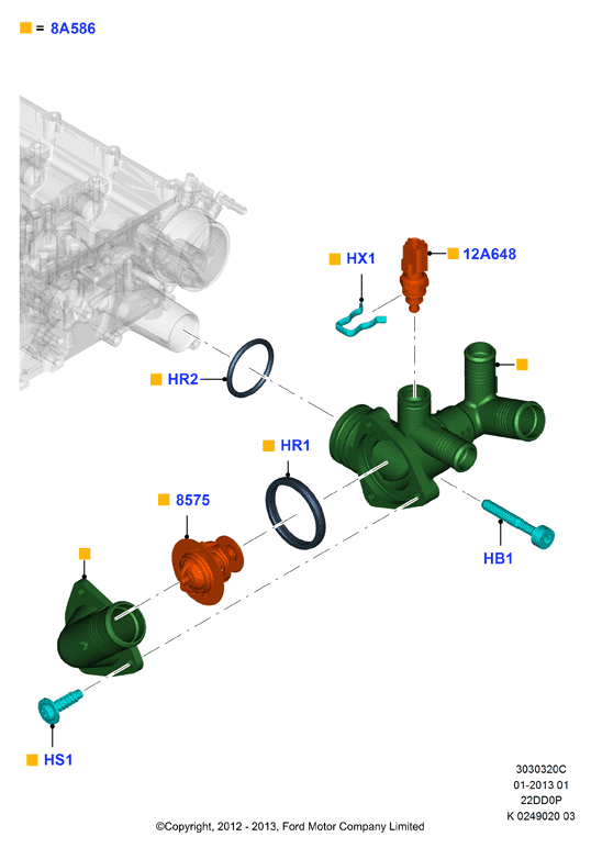 Alfa Romeo 1731770 - Housing - Thermostat ps1.lv