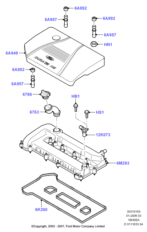 FORD 1 220 025 - Blīvju komplekts, Motora bloka galvas vāks ps1.lv