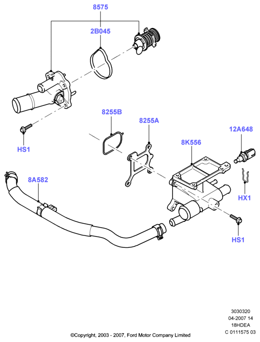 FORD 1 566 316 - Termostats, Dzesēšanas šķidrums ps1.lv