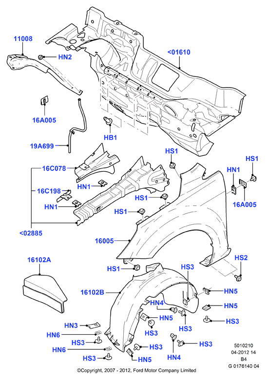 FORD 1336180 - Apdare, Riteņa niša ps1.lv