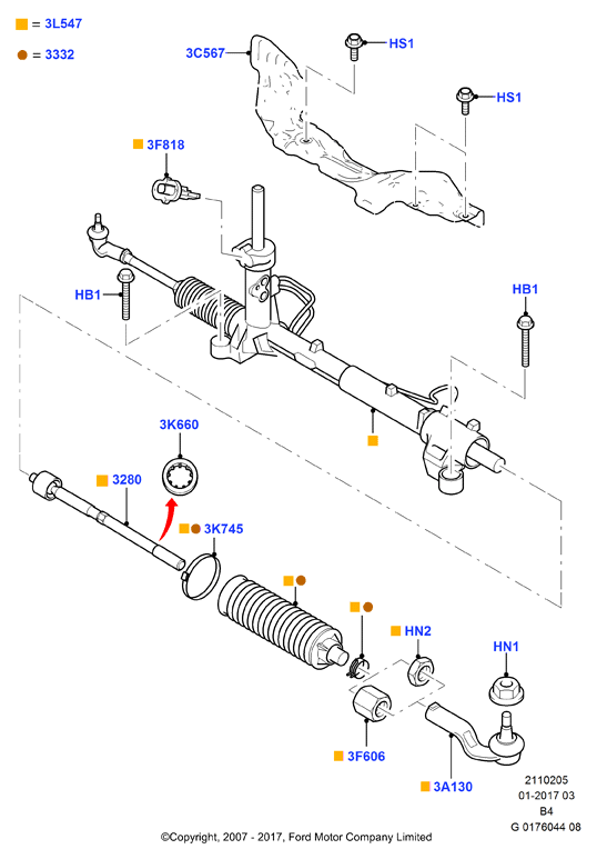 FORD 1768616 - Stūres mehānisms ps1.lv