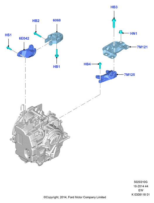 FORD 1816647 - Piekare, Dzinējs ps1.lv