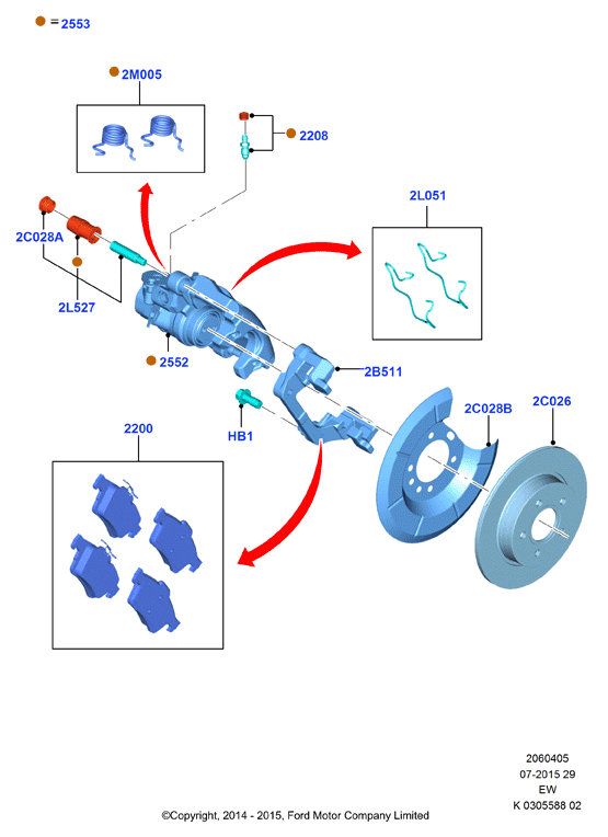 FORD USA 1 809 458 - Bremžu uzliku kompl., Disku bremzes ps1.lv