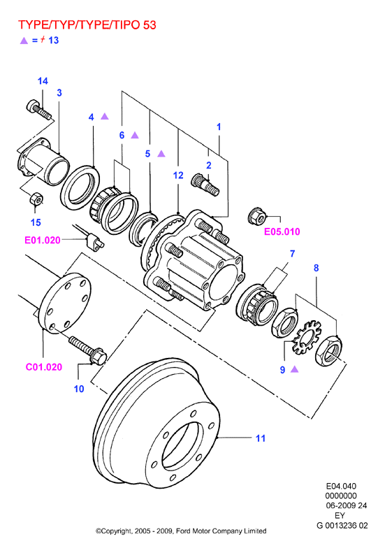 FORD 5015650 - Riteņa rumbas gultņa komplekts ps1.lv