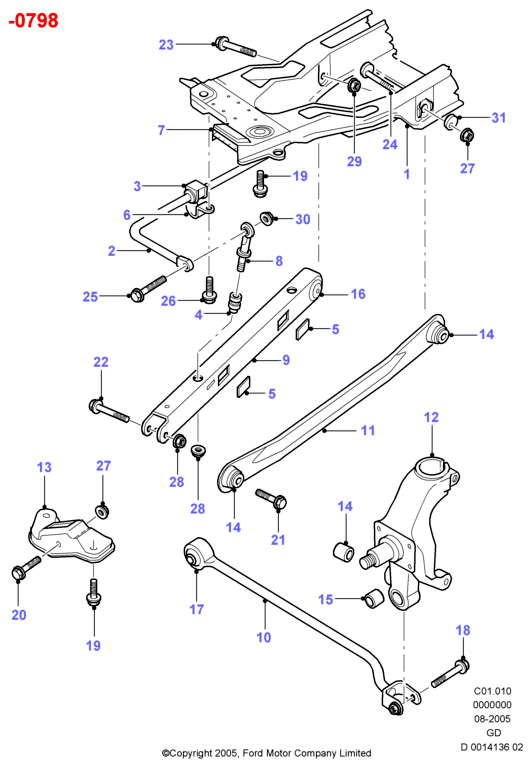 FORD 6867577 - Neatkarīgās balstiekārtas svira, Riteņa piekare ps1.lv