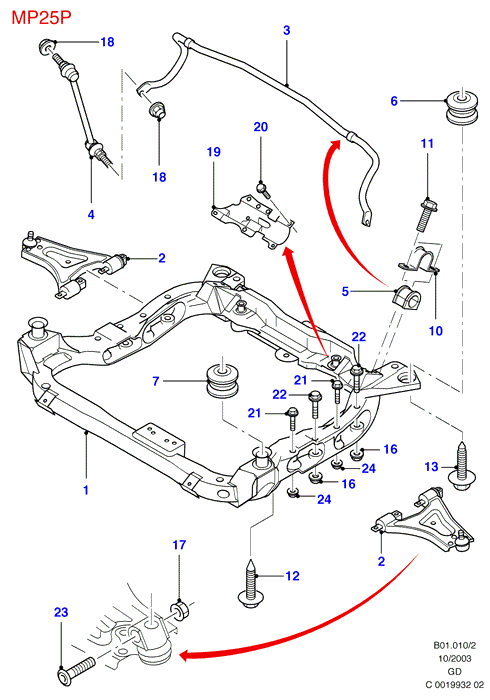 FORD (CHANGAN) 1 496 991 - Montāžas komplekts, Neatkarīgās balstiekārtas svira ps1.lv