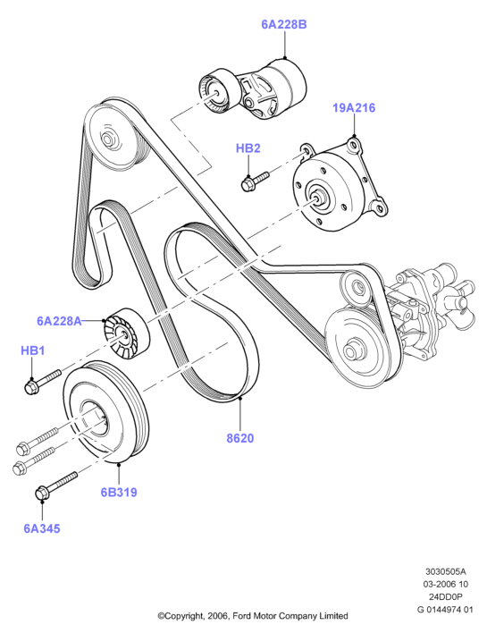 FORD 1425498 - Ķīļrievu siksnu komplekts ps1.lv