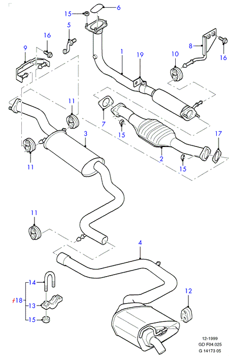 FORD 6 054 349 - Savienojošie elementi, Izplūdes gāzu sistēma ps1.lv