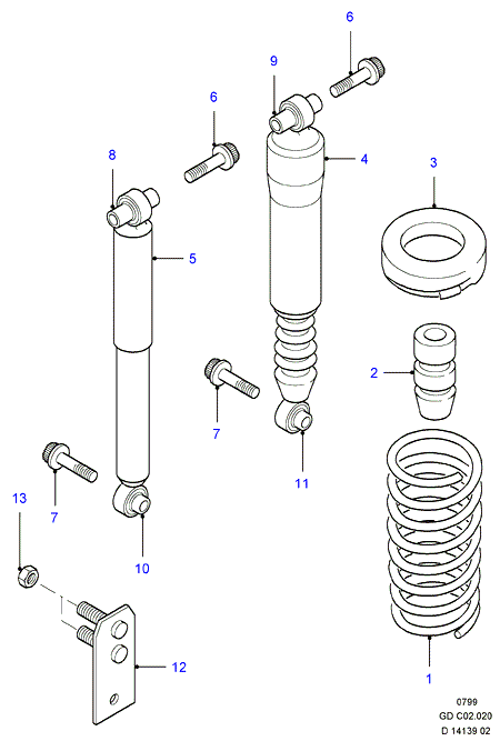 FORD 1141620 - Amortizators ps1.lv