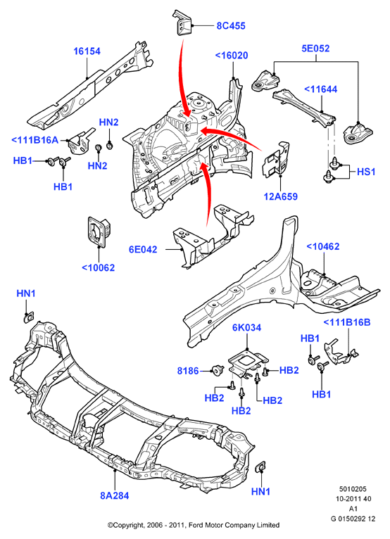 FORD USA 1 711 073 - Kronšteins, Bampers ps1.lv