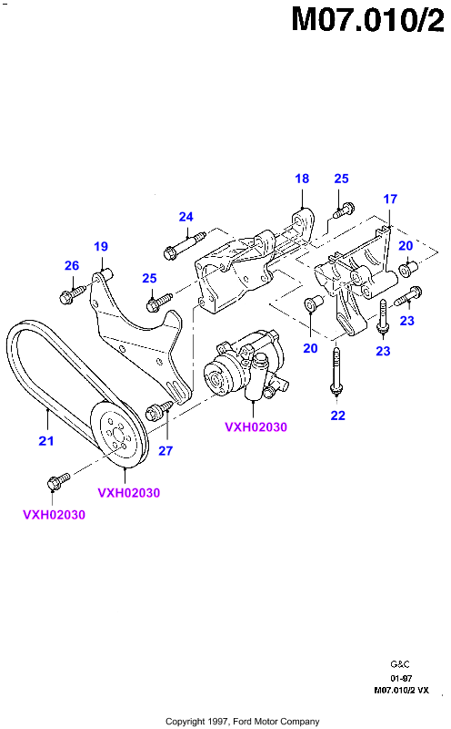 FORD 1039808 - Siksnas spriegotājs, Ķīļsiksna ps1.lv