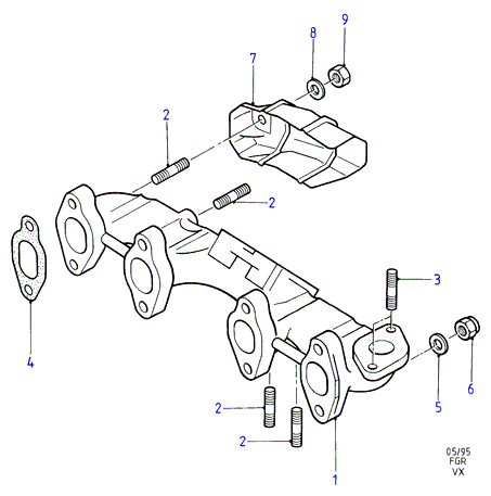 FORD 1 005 891 - Blīve, Izplūdes kolektors ps1.lv