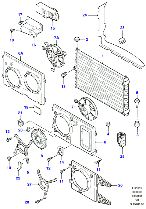 FORD 1 011 638 - Ventilators, Motora dzesēšanas sistēma ps1.lv