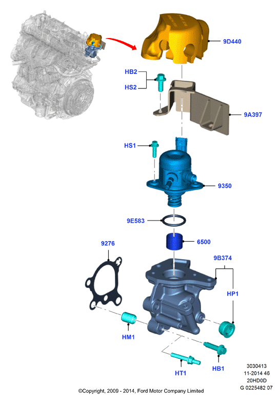 FORD 1 226 258 - Blīve, Degvielas sūknis ps1.lv