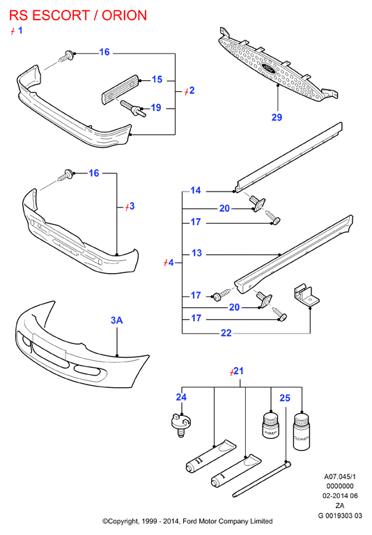 FORD 6900217 - Gāzes atspere, Bagāžas / Kravas nodalījuma vāks ps1.lv