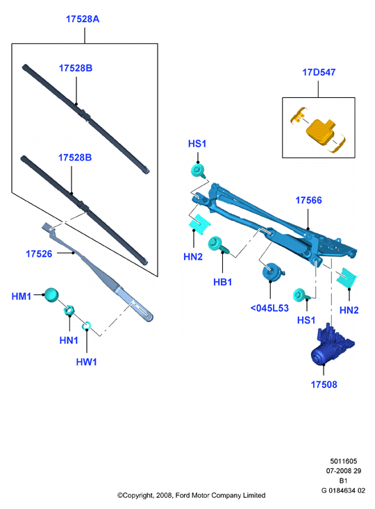 FORD 1680579 - Stikla tīrītāja slotiņa ps1.lv