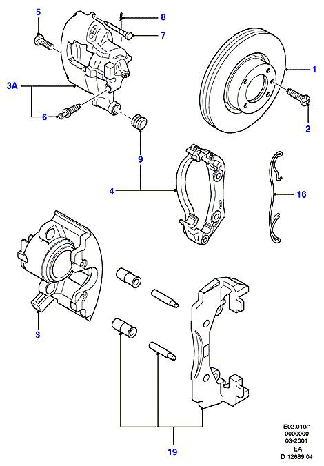 FORD 5023998 - Bremžu uzliku kompl., Disku bremzes ps1.lv